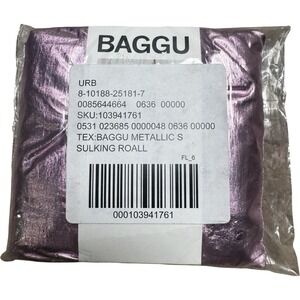 BAGGU Standard Reusable Bag Unisex OS Blush Metallic New Recycled Nylon Tote